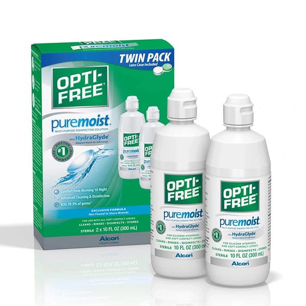  Opti-Free Pure Moist Solution 2 pack by Fresh Lens sold by Fresh Lens | CanadianContactLenses.com