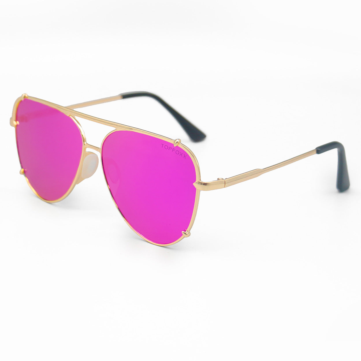 Cristina - Tangle Free - Mirrored Pink Aviator Sunglasses – Fresh